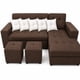 thumbnail image 1 of Sofa Seccional L 3 Cuerpos + 2 Puff Café, 1 of 2