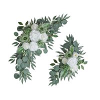 Bothyi - 2 Piezas De Flores Artificiales Swag Set De Flores De Arco De Boda Para Telón De Fondo Estilo De Recepción C