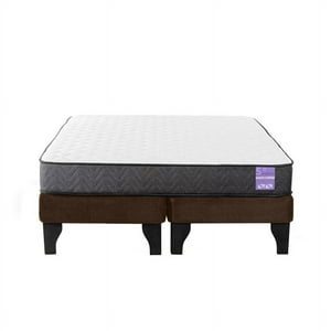 5° Sueño - Cama Europea 2 Plazas 150X190 Cm Base Colchón Negro Café