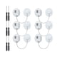 thumbnail image 5 of 6 Piezas Cerradura De Refrigerador Cerraduras De Gabinete Combinadas Para Puertas De Ventana De Inodoro Blanco, 5 of 5