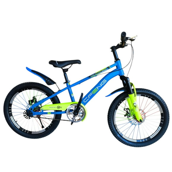 Bicicleta Aro 20 Cfeng Con Freno Disco Azul Con Amarillo