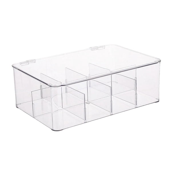Organizador de bolsas de té Caja de almacenamiento multipropósito con compartimentos con tapa de té Bolso de té Organizador de cocina para gabinete de