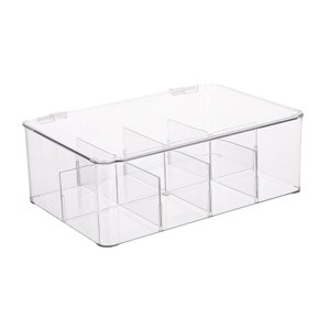 Magideal - Organizador De Bolsas De Té Caja De Almacenamiento Multipropósito Con Compartimentos Con Tapa De Té Bolso De Té Organizador De Cocina Para Gabinete De