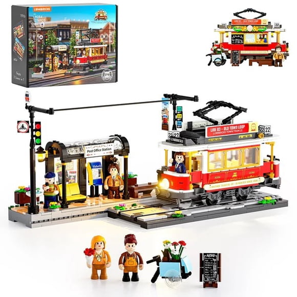 Set de bloques de construcción Lumibricks Heritage Tram and Station