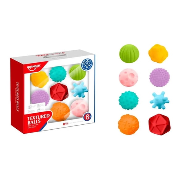 Set 8 Pelotas Sensoriales Para Bebés