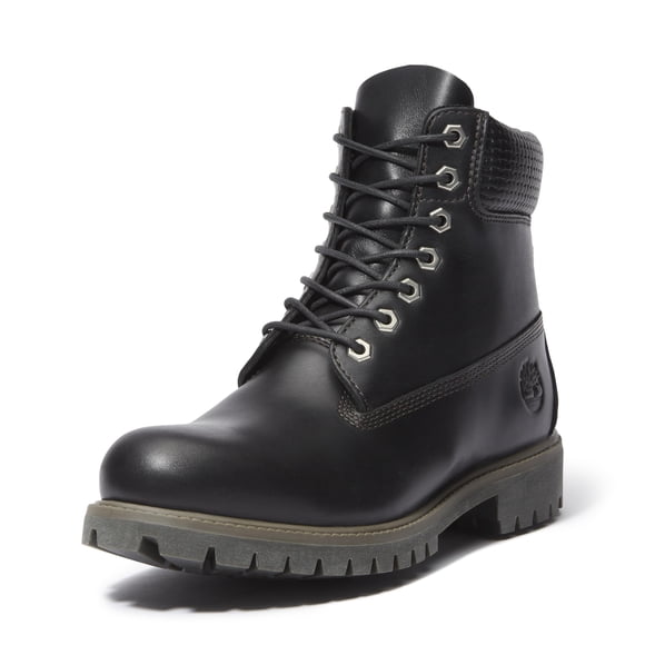 Bota Timberland Premium de 6 pulgadas, impermeable, con cordones, negra, negra