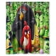 thumbnail image 1 of Cortina de ducha con animación de Angry Birds, juego de cortinas de baño con ganchos, tamaño 60 x 72 pulgadas, 1 of 3