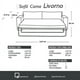 thumbnail image 5 of Sofa Cama Livorno 2Pl Cuero Kentucky Café Moro, 5 of 6