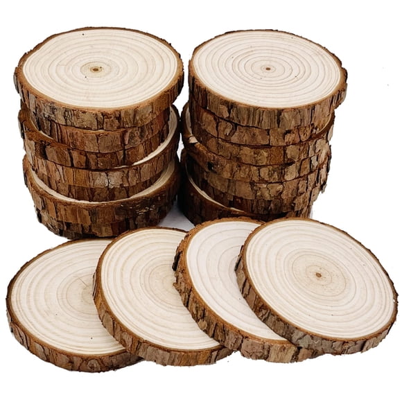 Posavasos William Craft de Craft Wood Slices, 20 unidades, 7 - 8 cm
