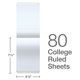 thumbnail image 3 of Cuadernos de composición Oxford Jr. Paquete de 80 hojas con reglas universitarias, 3 of 8
