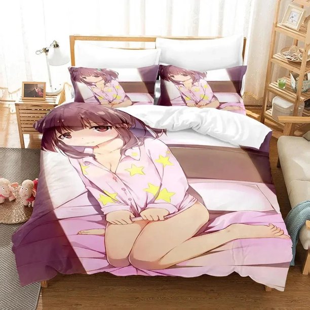 Anime Chieri Ogata Bedding Set,Duvet Cover Comforter Bed Set Quilt Cover Pillowcase, Boys Girls Adults Bed Sheets
