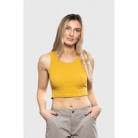Crop Top All Day Mostaza Mujer Falcone