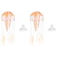thumbnail image 1 of Decoración de Acuario Uxcell Medusa, Decoraciones para Peceras Medusa Falsa Brillante de Silicona, (Naranja, L, 2 Piezas), Destinado para Decoración de Tanque, 1 of 7