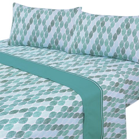 Mallorca - Juegos De Sábanas T144 2 Plazas Sidney Turquesa