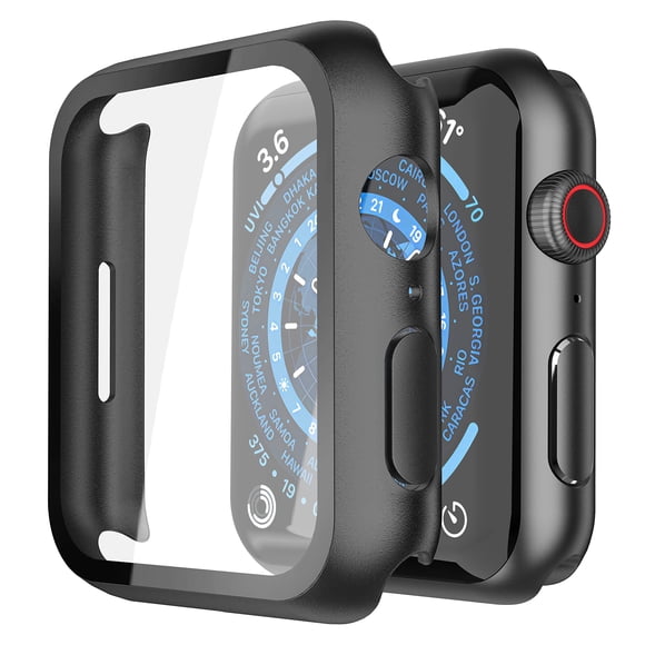 Funda para Reloj Misxi Series 9/8/7 45mm PC con Vidrio Templado 2 Paquetes