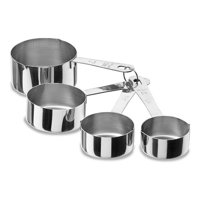 Genérico - Tazas Y Cucharas Medidoras Acero Inoxidable Reposteria 8Pzas