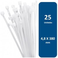 Macrotel - Amarra Plástica Transparente 4.8X380Mm 25Un.