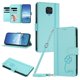 thumbnail image 1 of Funda Cartera Trébol para Xiaomi Redmi Note 9S 4G con Ranuras Tarjetas y Carga Inalámbrica Verde menta, 1 of 6