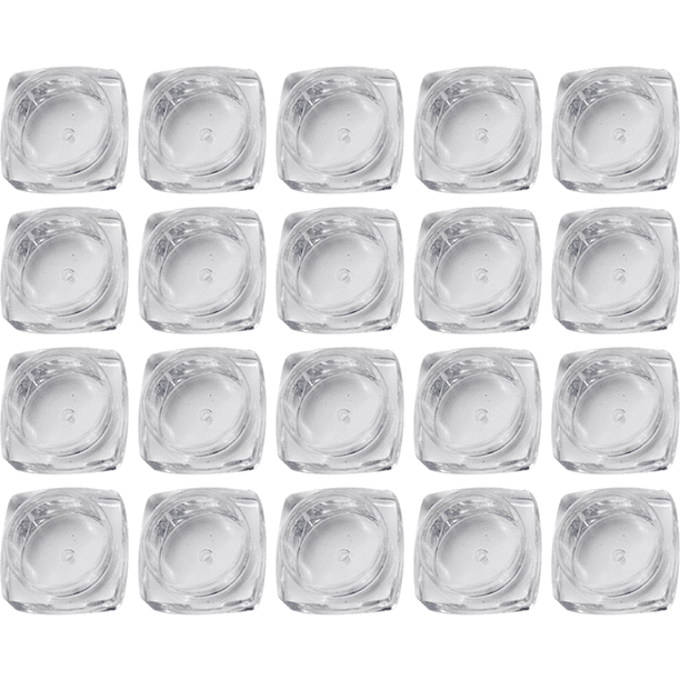 Recipiente cosmético cuadrado transparente de acrílico vacío con tapa de rosca para loción, sombra de ojos, polvos para uñas, joyas y viales de crema facial