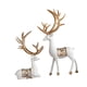 thumbnail image 2 of Esculturas de ciervos, estatuas de animales, decoración de mesa, decoración de mesa de resina, figuras decorativas para estantería y escritorio, 2 uds Blanco, 2 of 5