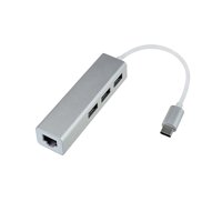 Genérico - Adaptador Usb-C 3.1 A Hub Usb 3.0 Rj45 Giga Lan