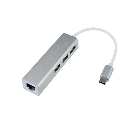 Genérico - Adaptador Usb-C 3.1 A Hub Usb 3.0 Rj45 Giga Lan