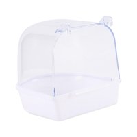 Ioensy - Bañera Para Loros Enjaulados, Agapornis, Periquitos, Periquitos, Canarios, Caja De Baño Para Pájaros, Color Blanco