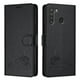 thumbnail image 1 of Funda tipo cartera FOXDOCK para Samsung Galaxy A21 con soporte, ranuras, RFID, diseño de gato, 1 of 5