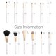 thumbnail image 5 of Set de brochas de maquillaje Z'OREYA Travel, 12 unidades con soporte, color blanco, 5 of 9