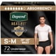 thumbnail image 1 of Pañales para adultos Depend Real Fit para hombre, tamaño pequeño/mediano, color negro, 72 unidades, 1 of 9