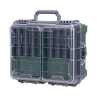Ioensy - Caja De Aparejos De Pesca, Caja De Herramientas Portátil, Resistente Al Agua, Contenedor De Múltiples Rejillas, Color Verde