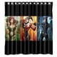 thumbnail image 1 of Cortina de ducha de Harley Quinn y Catwoman Wonder Women, juego de cortina de baño con ganchos, tamaño 66 x 72 pulgadas, 1 of 3