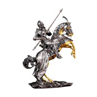 Magideal - Estatua De Caballero De Resina Para La Decoración Del Hogar Arte Artesanías Coleccionables Ornamento De Escultura Para Sala De Estar Descripción Del Altura 40 Cm