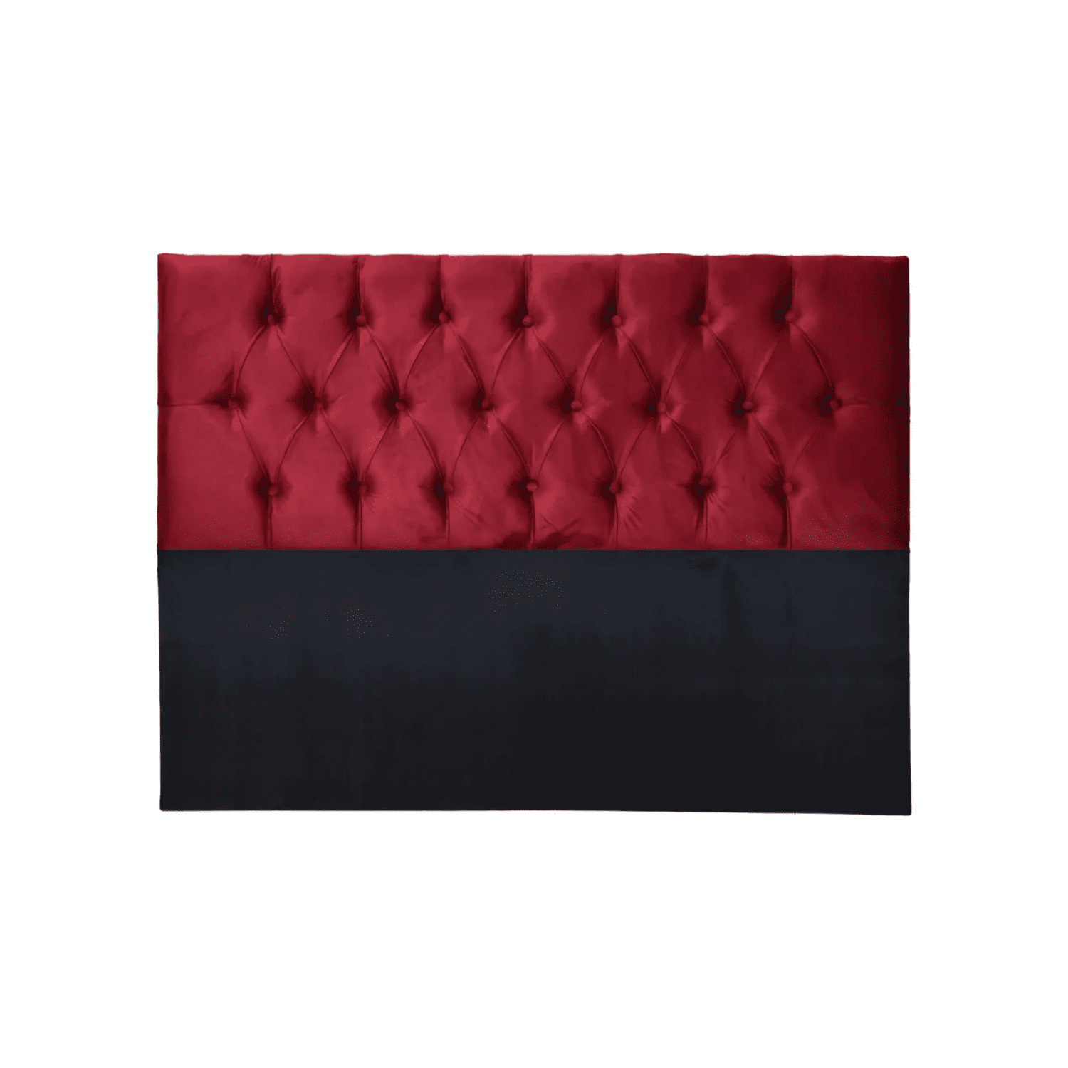 Importclick - Respaldo Super King Piso Capitone Premiun 200x140 Cm Burdeo Felpa