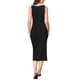 thumbnail image 3 of INSPIRE CHIC Vestidos midi sin mangas para mujer 2025 con cuello cuadrado y contraste de color en tejido de punto ajustado M Negro, 3 of 6