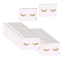 Magideal - 50X Bolsas De Pestañas Impermeables Bolsas De Maquillaje Vacías, Bolsas De Embalaje De Pestañas Bolsa De Patrones Lindos Lavables Para Mujeres Niñas , L 20*15Cm Oro Blanco