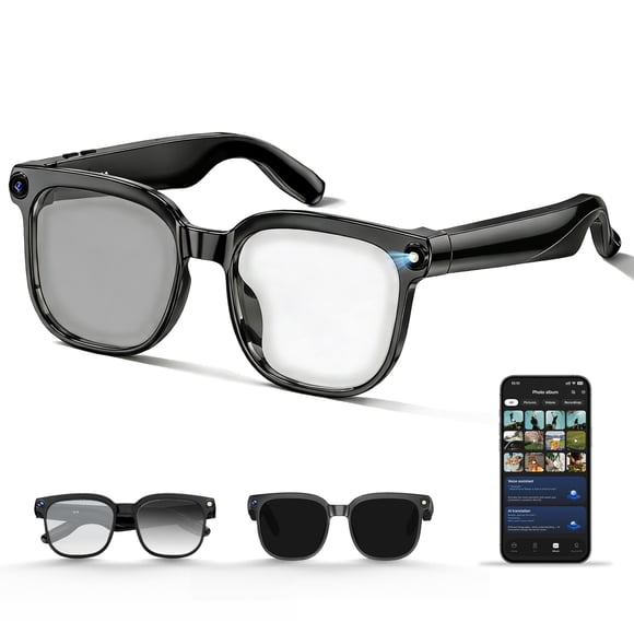 Gafas Inteligentes SUPXJTAI con Cámara AI 1080P Bluetooth 5.4