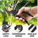thumbnail image 4 of Tijeras de podar GEROSSI Premium bypass de alta resistencia con mango acolchado, 4 of 7