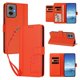 thumbnail image 2 of Funda Cartera Trébol para Motorola Moto G55 5G con Ranuras Tarjetas y Carga Inalámbrica Naranja, 2 of 6