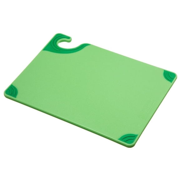 Tabla de cortar San Jamar 23 x 30 x 1 cm verde con gancho de seguridad