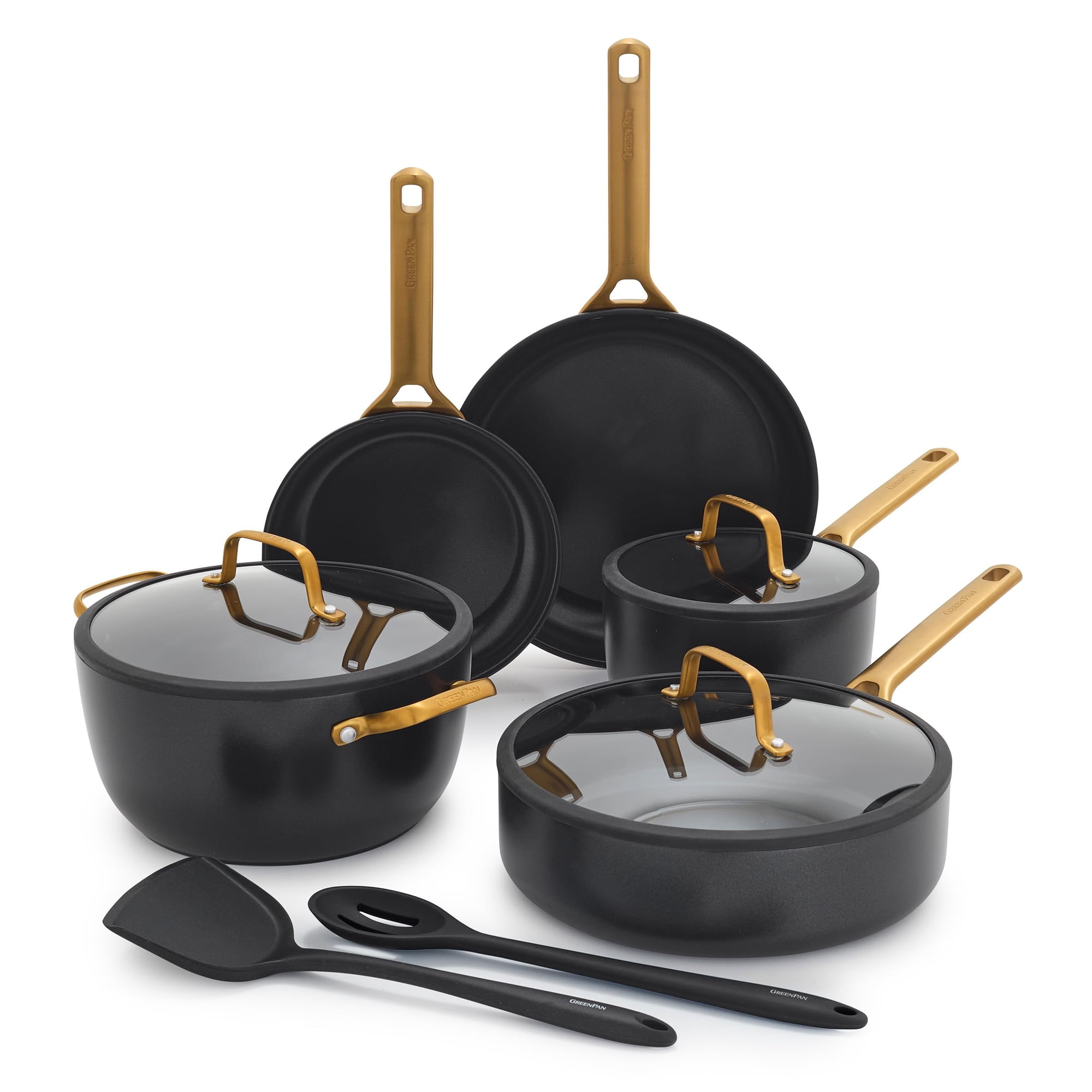 Set De Utensilios De Cocina Greenpan Reserve Pro, 10 Piezas, Cerámica Negra