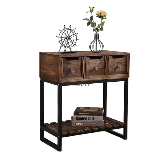 Arrimo Tres Cajones Madera Con Patas De Metal