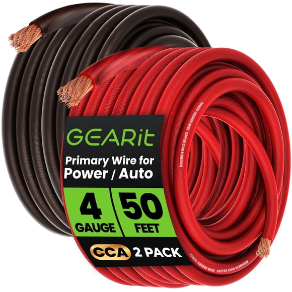 Wire GearIt calibre 4 (15 m cada uno) de aluminio revestido de cobre CCA