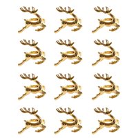 Bothyi - 12X Anillos Para Servilletas De Alce Para Cenas Para Reuniones Familiares De Acción De Gracias Dorados