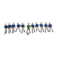 Magideal - 11X Figuras De Fútbol En Miniatura Figuras De Fútbol Accesorios Fotográficos Realistas Tiny People Modelo Para Decoración De Escritorio Mesa De Arena Jugador Azul