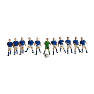 Magideal - 11X Figuras De Fútbol En Miniatura Figuras De Fútbol Accesorios Fotográficos Realistas Tiny People Modelo Para Decoración De Escritorio Mesa De Arena Jugador Azul