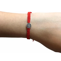 Genérico - Pulsera Brazalete Hilo Rojo San Benito Gratitud