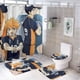 thumbnail image 1 of Haikyuu-theme 4-Piece Shower Curtain Set with Rugs, Waterproof Bathroom Decor Set Includes Bath Mat, U-Shaped Rug, Toilet Lid Cover and Curtain with Hooks, 1 of 6