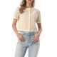 thumbnail image 1 of INSPIRE CHIC Chaqueta de punto de tweed para mujer de regreso a clases, manga corta, cuello redondo, cárdigan corto, amarillo XS, 1 of 6