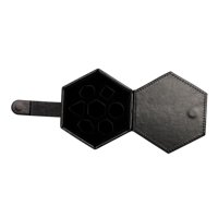Magideal - Estuche De Almacenamiento De Dados, Fácil De Llevar, Caja De Dados Hexagonal Multifuncional, Caja De Soporte Para Dados Para Viaje, Juego De Dados Par Negro